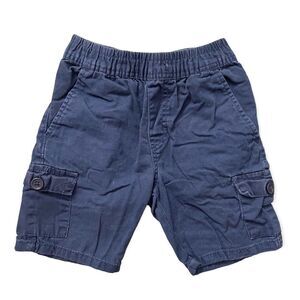 Canyon Club Boy’s Navy Blue Pull On Elastic Waist Cotton Cargo Shorts Size 5